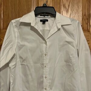 Lands' End Women's White Button-Down Shirt
